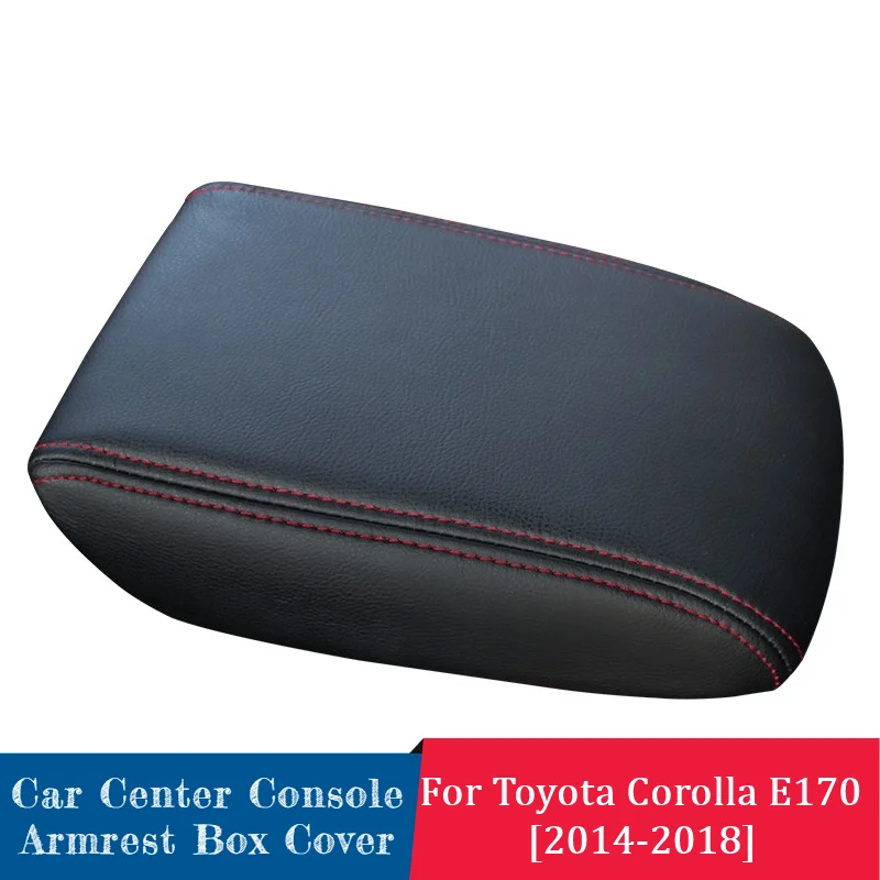 

Car Central Console Armrest Cover For Toyota Corolla E170 2014-2018 Armrest Pad Protector Trim Interiors Accessories Leather