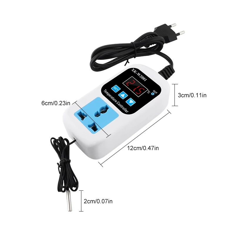 ЕС термостат цифровой Температура контроллер светодиодный термометр