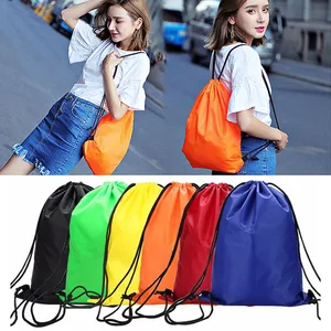 Модный подростковый мужской женский студенческий спортивный рюкзак из полиэтилена для обуви спортивная водонепроницаемая сумка на шнурке рюкзак с карманом на заказ