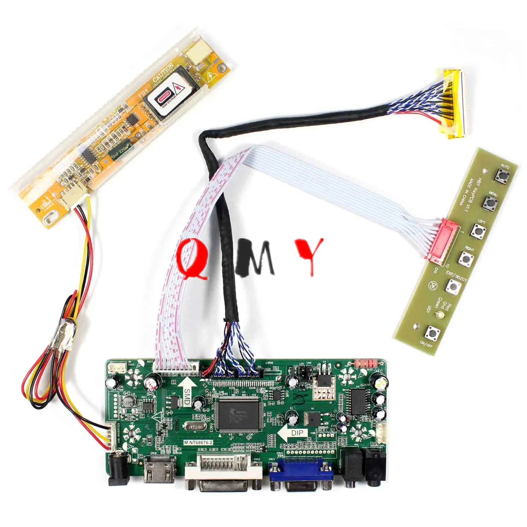 Плата аудио ЖК контроллера HDMI VGA DVI работает для множества экранов