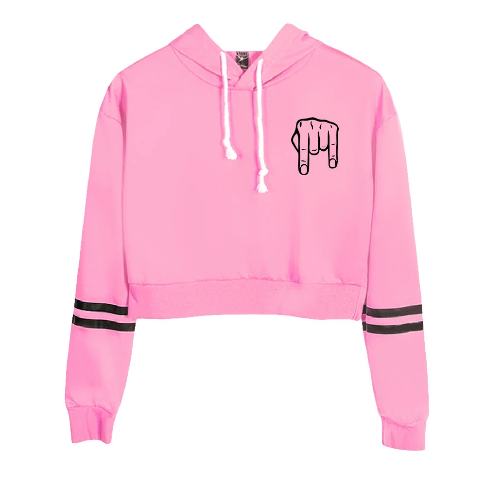 

Micro TDH Hoodie Female Long Sleeve Navel Cropped Hoodie Women's Pullover Casual Streetwear Pop Singer Myke Towers Girls Clothes