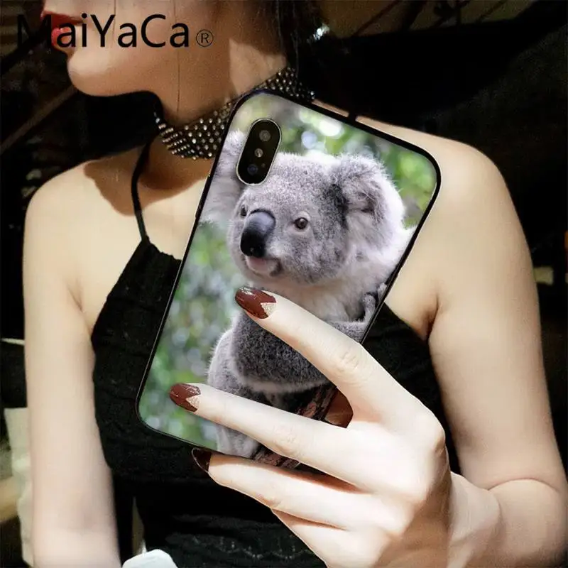 

MaiYaCa animal Cute Koala Art Collage Phone Case fundas for iPhone 12 8 7 6 6S Plus X XS MAX 5 5S SE XR 11 12 pro promax shell