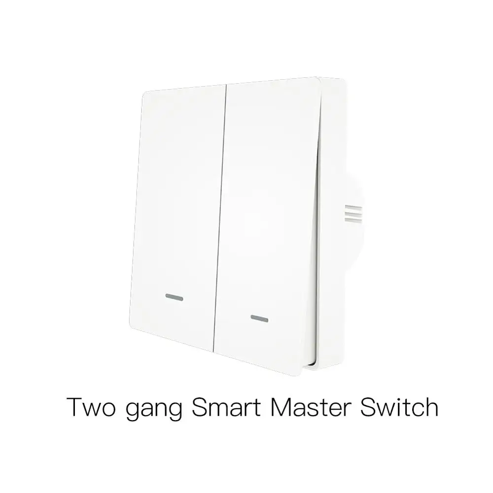 2 Gang Master Switch WI-FI "Умный" настенный wi-fi-выключатель RF433 кнопочный переключатель 1/2/3 банды Великобритании/ЕС Стандартный приложение Smart Life Беспроводной светильник переключатель дистанционного управления голосовым Управление - Цвет: 2 Gang Master Switch