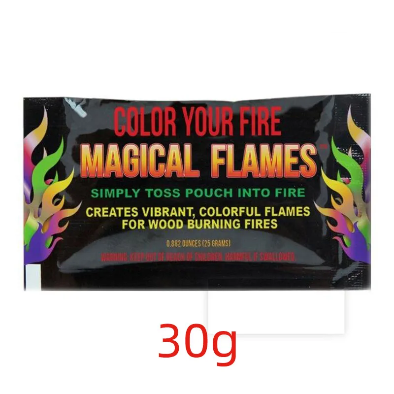 30g Мистический Огонь улучшенная версия красочный огонь пламя костер Саше камин яма патио игрушка профессиональная Иллюзия пиротехника - Цвет: 30g