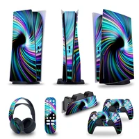 new design for ps5 digital skin sticker decal cover for playtation 5 console and 2 controllers 5 in 1 ps5 digital skin sticker