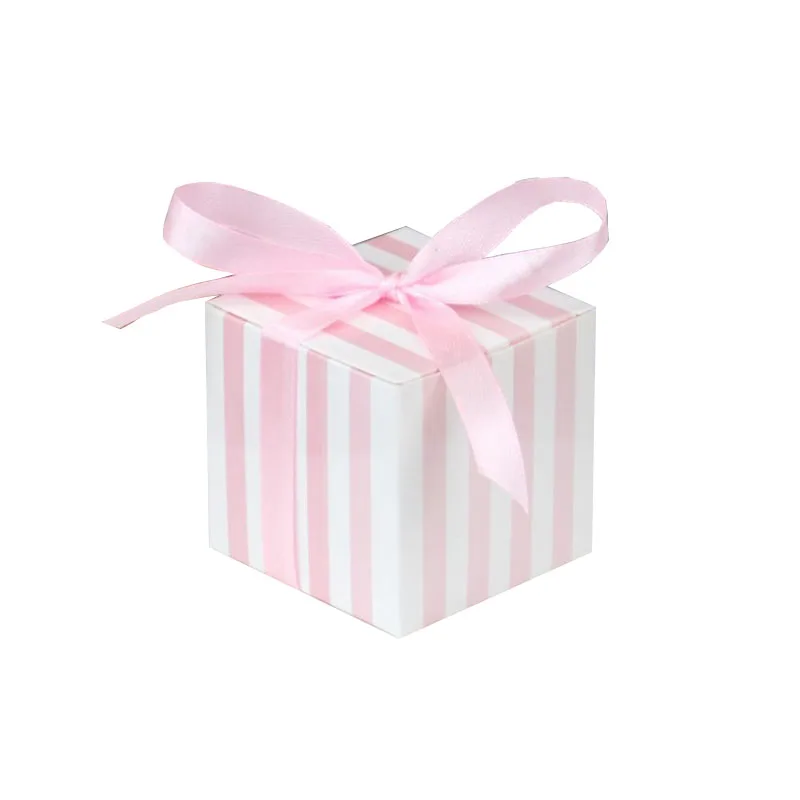 20/50 шт. золотые и серебряные полосатые коробки конфет драже упаковочная коробка