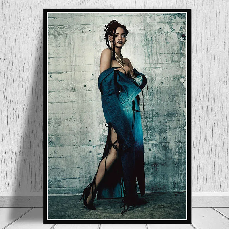 

Poster And Prints New Rihanna Pop Star Music Singer Superstar Hip Hop USA Art Painting Wall Pictures For Living Room Home Decor