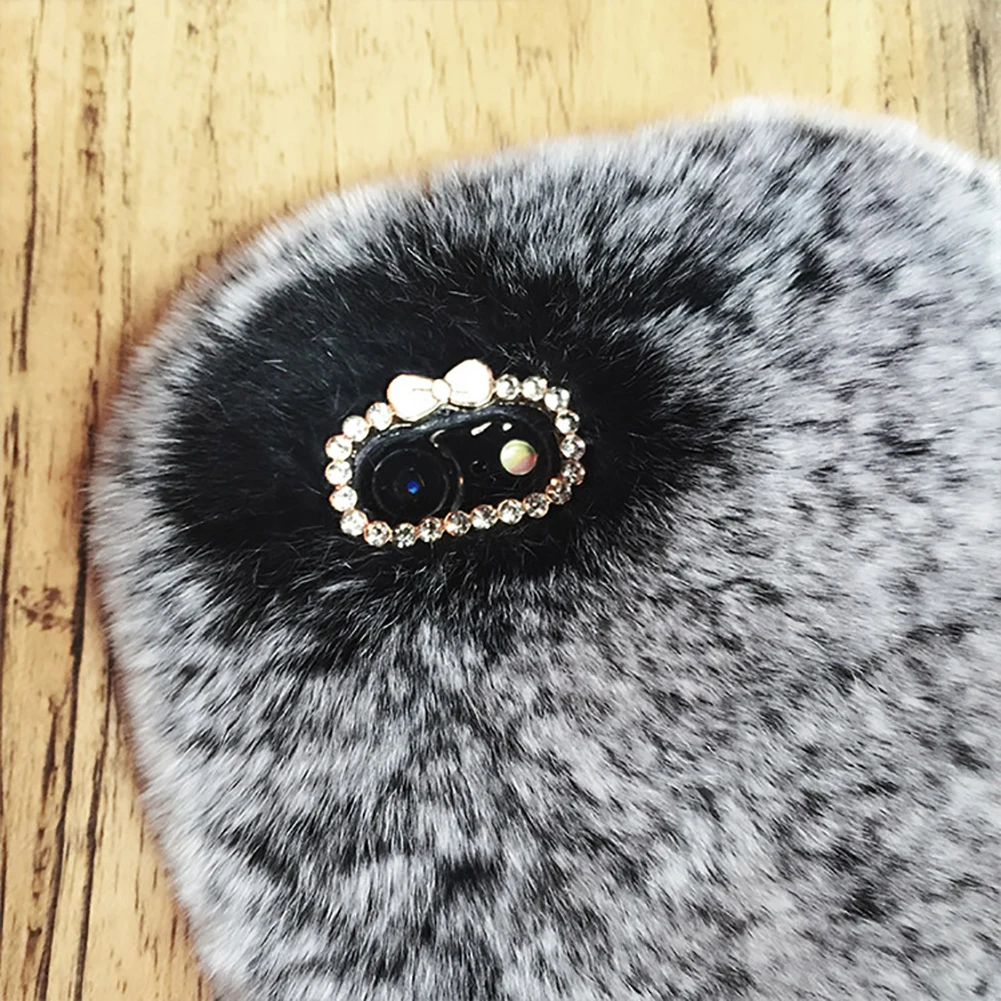 Пушистые теплые мягкие шерстяные милые чехлы для телефонов iPhone Xs Max XR XS 6 6S 7 8 6/7/8/6Sp