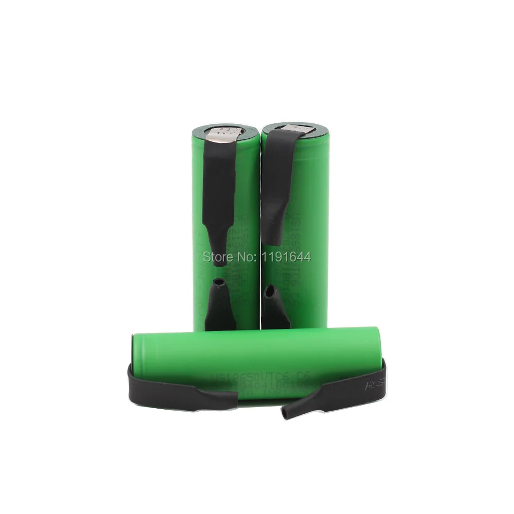 5 шт./лот с никелевой контактной пластиной 3,6 V US18650 VTC6 3000mAh 30A разрядный аккумулятор