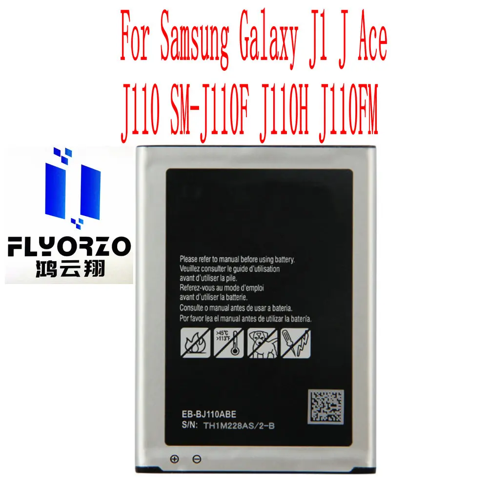 

Фирменная Новинка 1900 мАч EB-BJ110ABE батарея для Samsung Galaxy J1 J Ace J110 SM-J110F J110H J110FM мобильный телефон