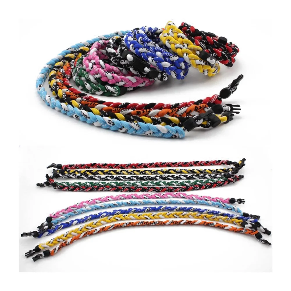 

Titanium Ionic Braided Sports Necklace for Baseball / Softball / Soccer (Black)