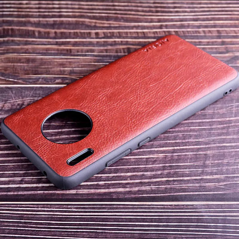 Чехол для huawei mate 30 pro funda роскошный винтажный кожаный мягкий ТПУ Жесткий чехол из