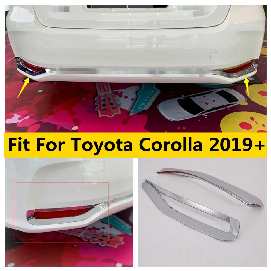 ABS Chrome Exterior Kit For Toyota Corolla E210 2019 2020 2021 2022 Tail Trunk Rear Fog Light Lamps Frame Cover Trim Accessories
