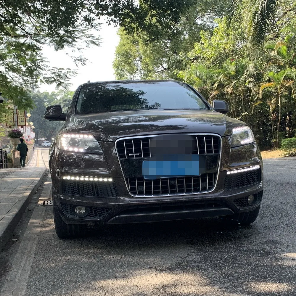 Дневные ходовые огни для Audi Q7 2010-2015 Φ сканирование переднего бампера DRL + желтые