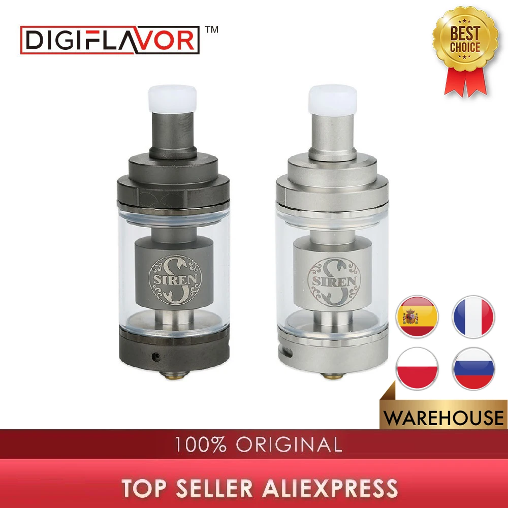 Оригинальный атомайзер Digiflavor Siren 2 GTA MTL емкостью бака мл/4 5 мл диаметром 22 мм/24 мм