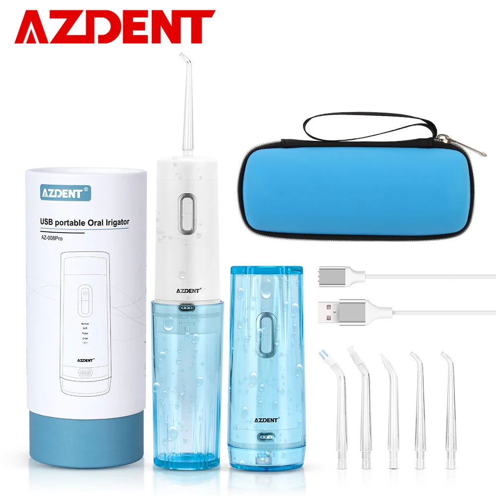 Портативный ирригатор для полости рта с сумкой путешествий перезаряжаемый через