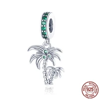 2021 hot selling silver color coconut tree pendant suitable for original pandora bracelets bangles for women jewelry diy