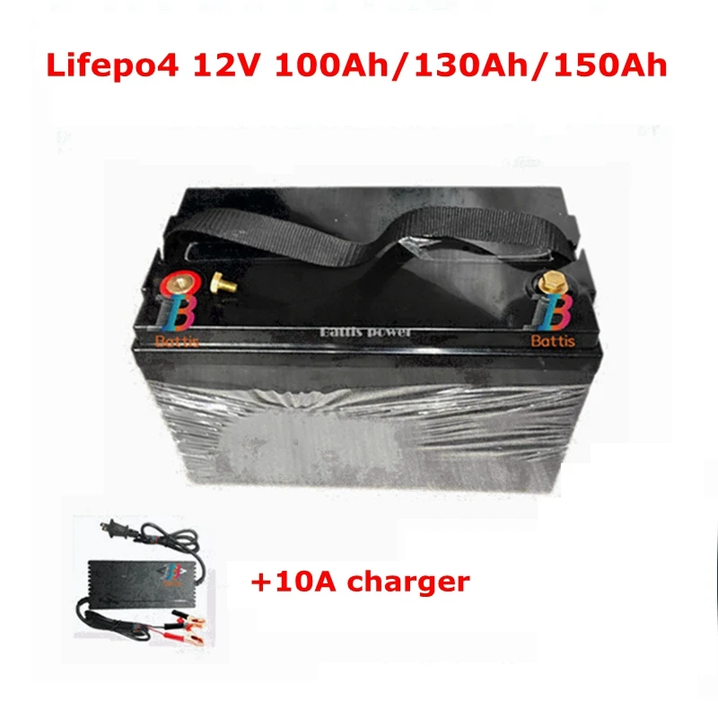 Аккумулятор LiFePO4 12 В 150 Ач 130 120 100 для лодки троллинга мотор RV солнечная энергия