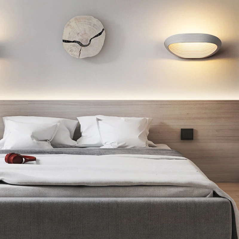 

12W Led Indoor Wall Lamp Sconces Modern Aluminum Wall Light White Ring Loft Bedside Luminaria Bathroom Mirror Light