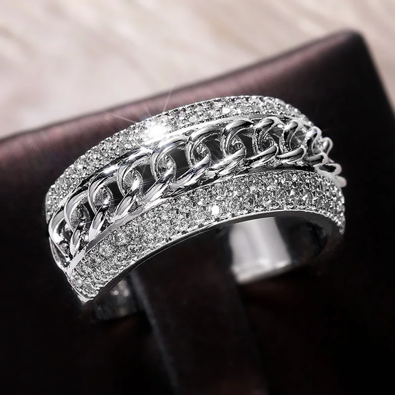 Huitan Korea модная короткая цепь кольца для женщин звеньевые Стильные Кольца