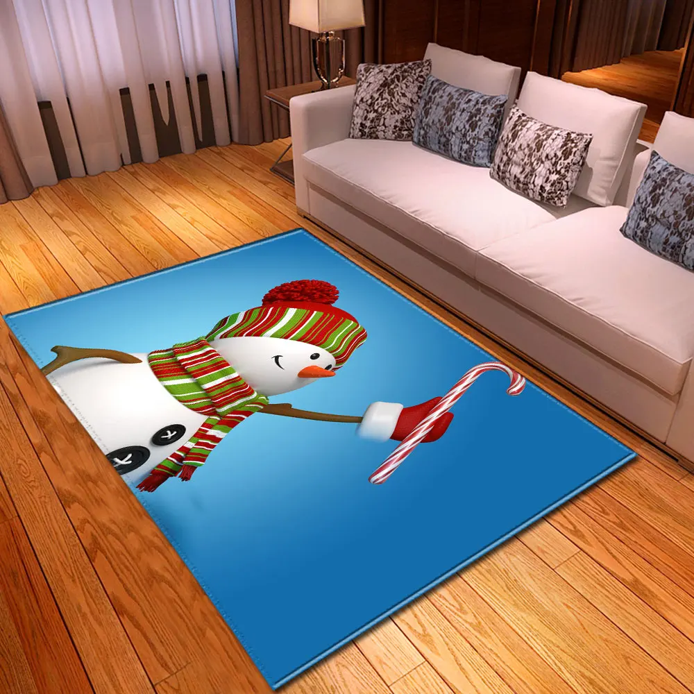 Веселые рождественские ковры коврики для гостиной Рождественский коврик с
