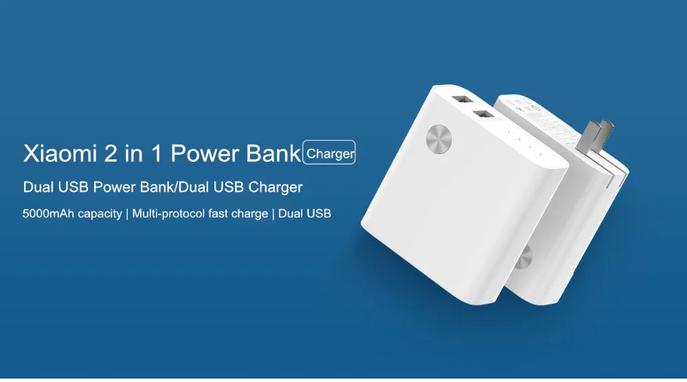 Xiaomi 2 в 1 5000 мАч быстрая зарядка банк питания с USB зарядное устройство для samsung Xiaomi huawei