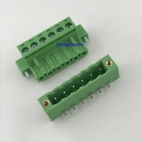 10 set male female 5 08mm pitch pcb terminal block 2p 22p plug in 2edgkm 5 08 fixed flange holding screw ear connectors terminal