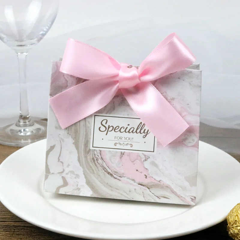 10 шт. бумажная коробка с лентой мраморной текстурой | Дом и сад