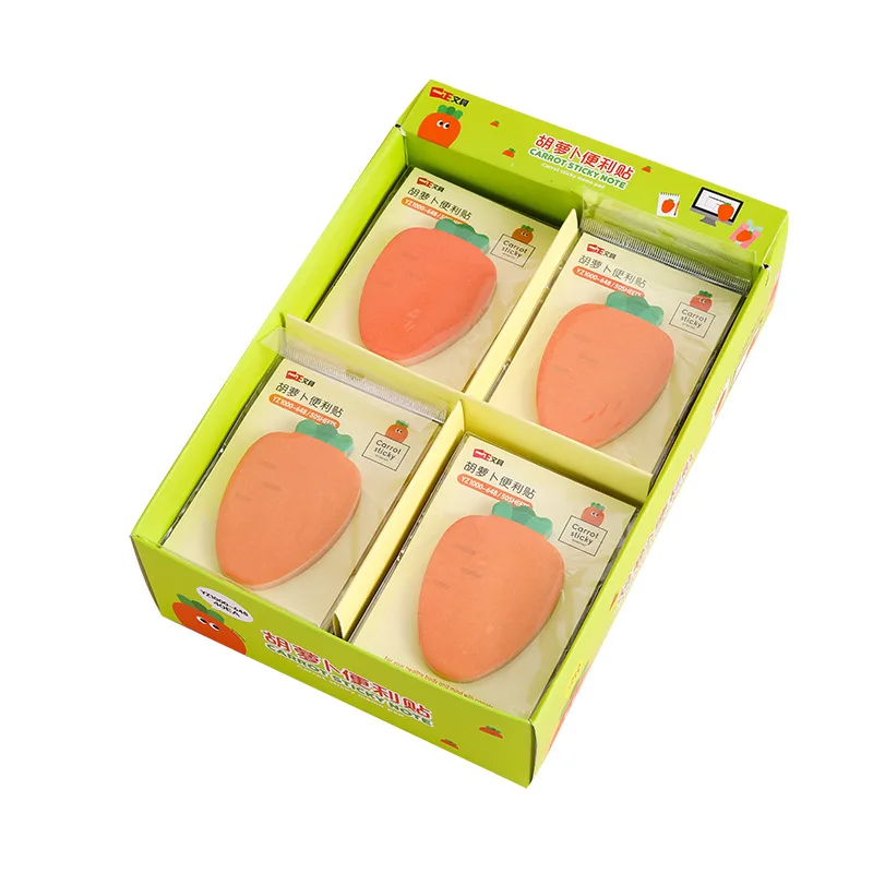 Оптовая продажа 40 упаковок Kawaii Sticky Notes морковь фрукты блокнот планировщик