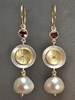 vintage hot selling plated metal inlaid imitation pearl womens fashion earrings partyweddingversatileearringsjewelryaccessories