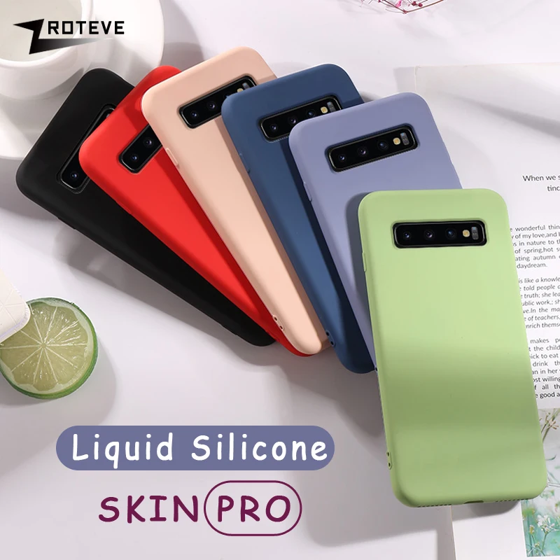 

Cases For Samsung S10 S9 S8 Plus ZROTEVE Liquid Silicone Case For Samsung Galaxy Note 8 9 S10e M10 M20 M30 A30 A40 A50 A70 Cover