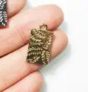 16k gold Eruifa 20 шт 10*18 мм Листья Печать Золото/посеребренный цинковый сплав Подвески ювелирные изделия DIY ожерелье 2 цвета - Окраска металла: 16k gold