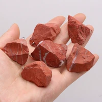 pure natural semi precious stones rough stone rubellite red tourmaline pendant diy ladies necklace bracelet size 20 30mm