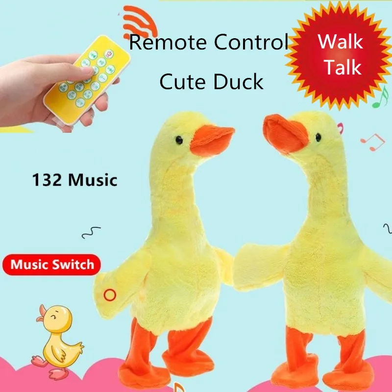 

Classic Cute Robot Electric Plush Pet Little Yellow Duck With Learn To Talk Speaking Walking Music Songs Duck Kid Pet Toy Gifts