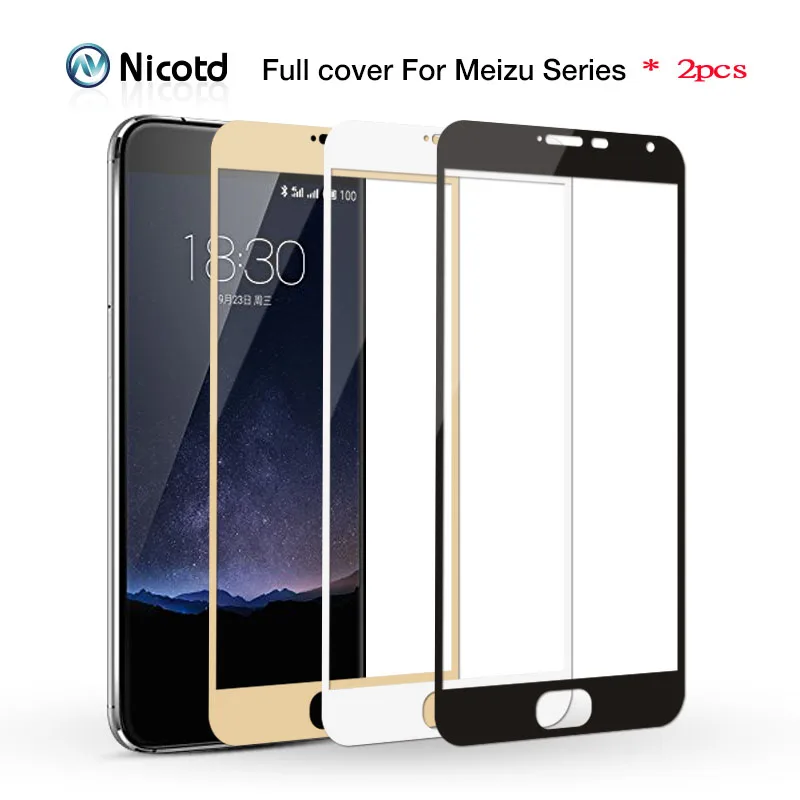 Закаленное стекло с полным покрытием 2 шт./лот 2.5D 9H для Meizu M3 Note M3S M3 Mini Max M3E M3X, защита для экрана, усиленная защитная пленка - изображение