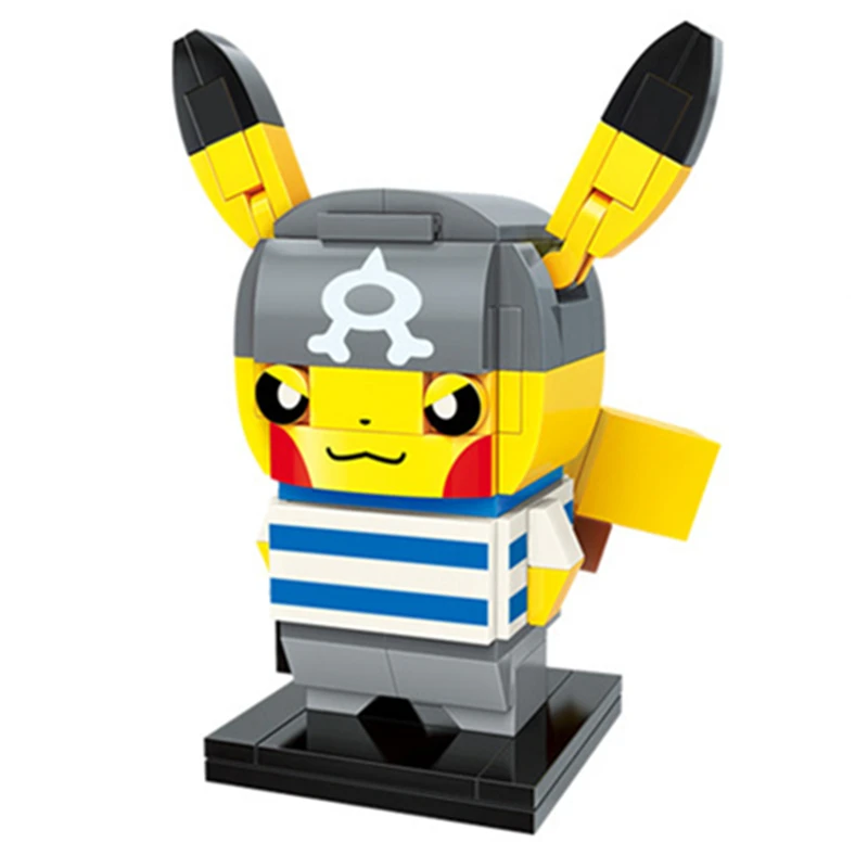 Новый аниме Покемон Bikachu Pokeball Summon милый автомобиль строительные блоки наборы