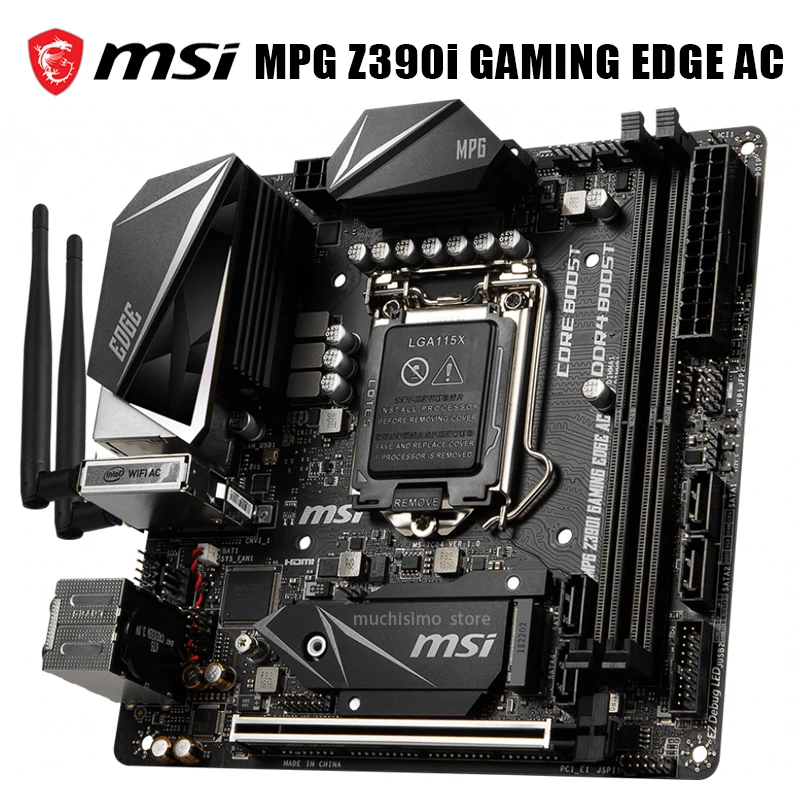 Billig LGA 1151 MSI MPG Z390I GAMING RAND AC Motherboard Core I9 I7 I3 DDR4 32GB Gaming Display Port Intel Z390 Placa-mãe Mini-ITX Neue