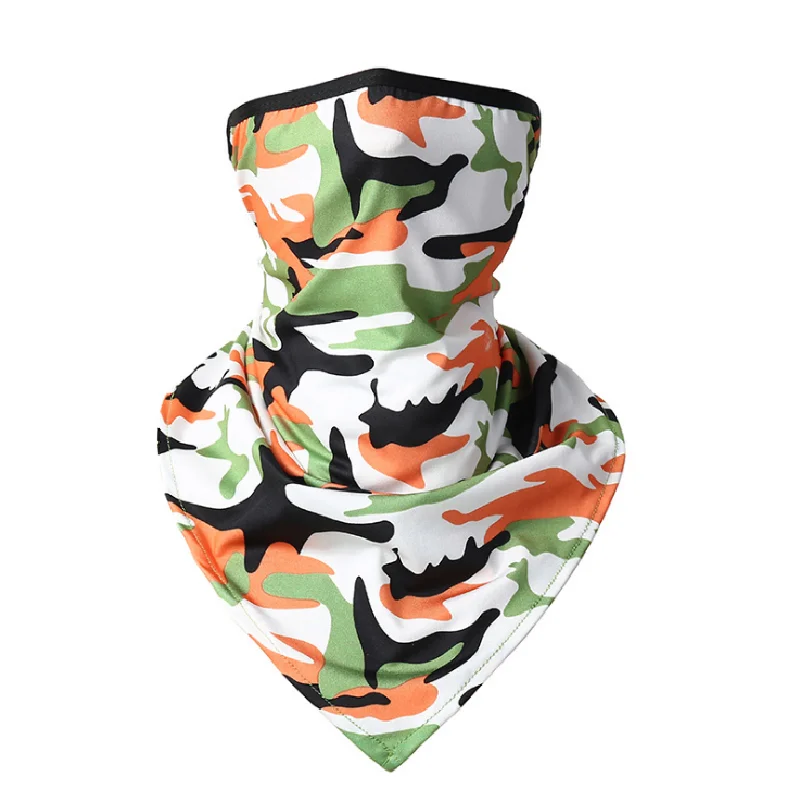 

Hot Selling Ice Silk Hanging Ear Triangle Scarf Sunscreen Scarf Summer Sports Face Towel Outdoor Ever-Changing Magic Towel Ridin
