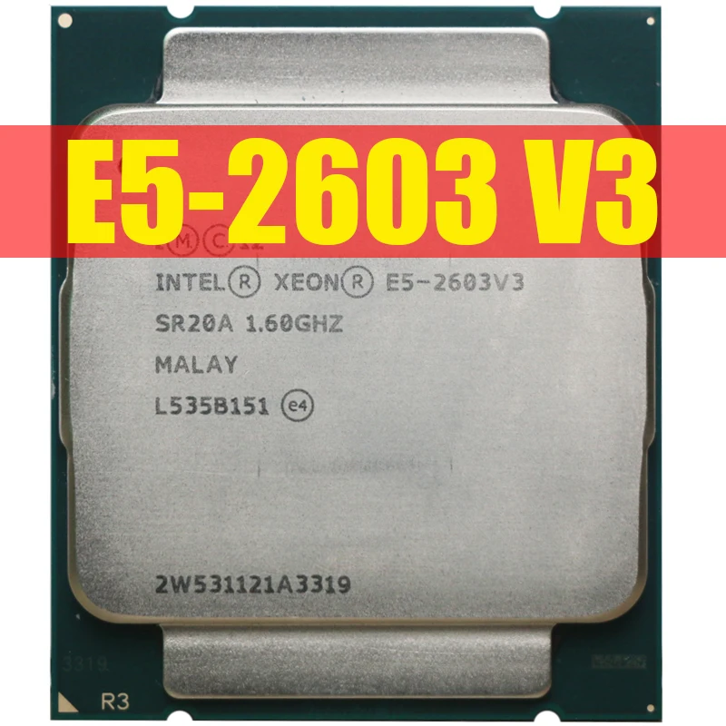 Процессор Intel Xeon E5 V3 2603V3 CPU 2603 1 60 ГГц LGA2011 3 15 Мб 6 ядерный оригинальный|Процессоры| |
