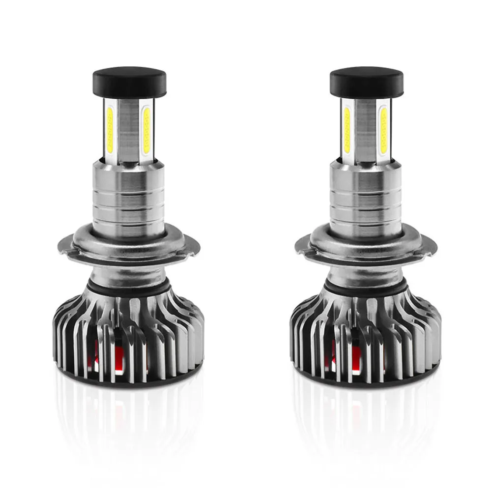 

1 Pair Car H7 LED Headlight Light 4 Sides Bulbs 360 Degree Lighting 12V 24V High Or Low Beam 10000LM 6000K Fog Light Lamp