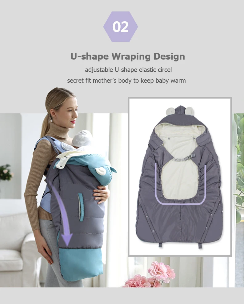 Soboba Baby Carrier Cover эргономичный толстый ветрозащитный бандаж для беременных плащ с капюшоном плащ мантия уровень зимние переноски пальто