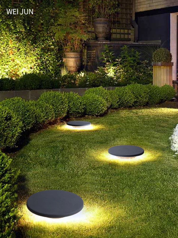 저렴한 태양 지상 조명 Led 태양 정원 야외 디스크 조명 방수 지상 풍경 조명, 잔디 파티오 통로 마당 데크