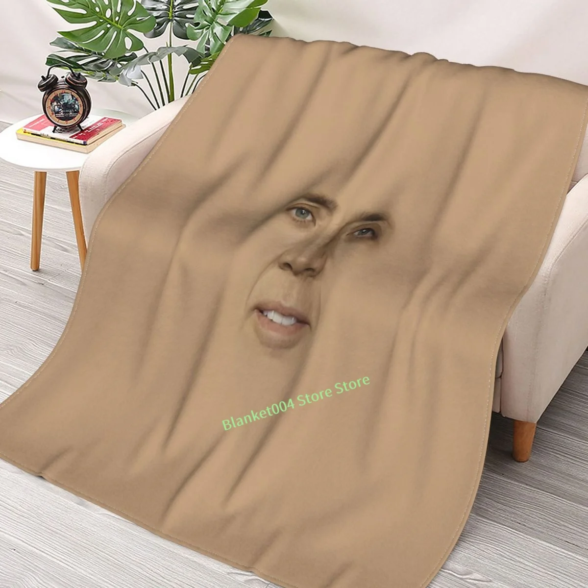

Nicolas Cage Face Throw Blanket Fleece For Beds Thick Quilt Fashion Bedspread Sherpa Throw Blanket Adults Kids