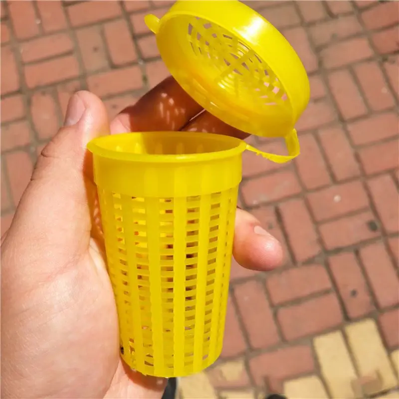 Lightweight Fishing Net Shrimp Cage Bait Accessories Crab Plastic Feeder Yellow Fish | Спорт и развлечения