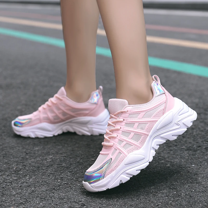 

Women Chunky new Sneakers for Women Platform 2021 Fashion Summer Breathable Comfort Running Casual Sport Shoes Plus Size