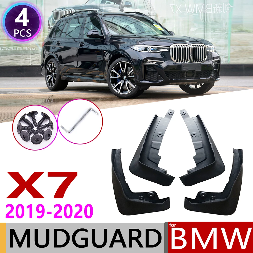 

4 PCS Front Rear Car Mudflaps for BMW X7 G07 2019~2020 Fender Mud Guard Flap Splash Flaps Mudguards Accessories