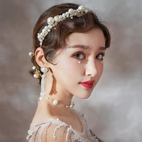 super beautiful crystal flower branch light luxury headdress new bride hair accessories wedding headband wedding accessories