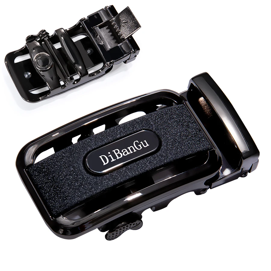 

Hi-Tie High Quality Genuine Leather Cowskin Belts for Men Gift Fashion Designer Three Automatic Buckles Men's Belt with Box