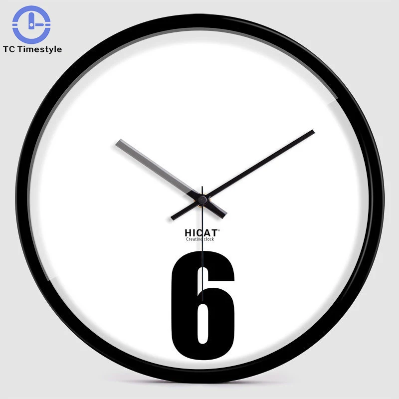 

12 дюймов современные дизайнерские настенные часы в европейском стиле, простые бесшумные кварцевые часы с иглой, домашний декор, гостиная, о...