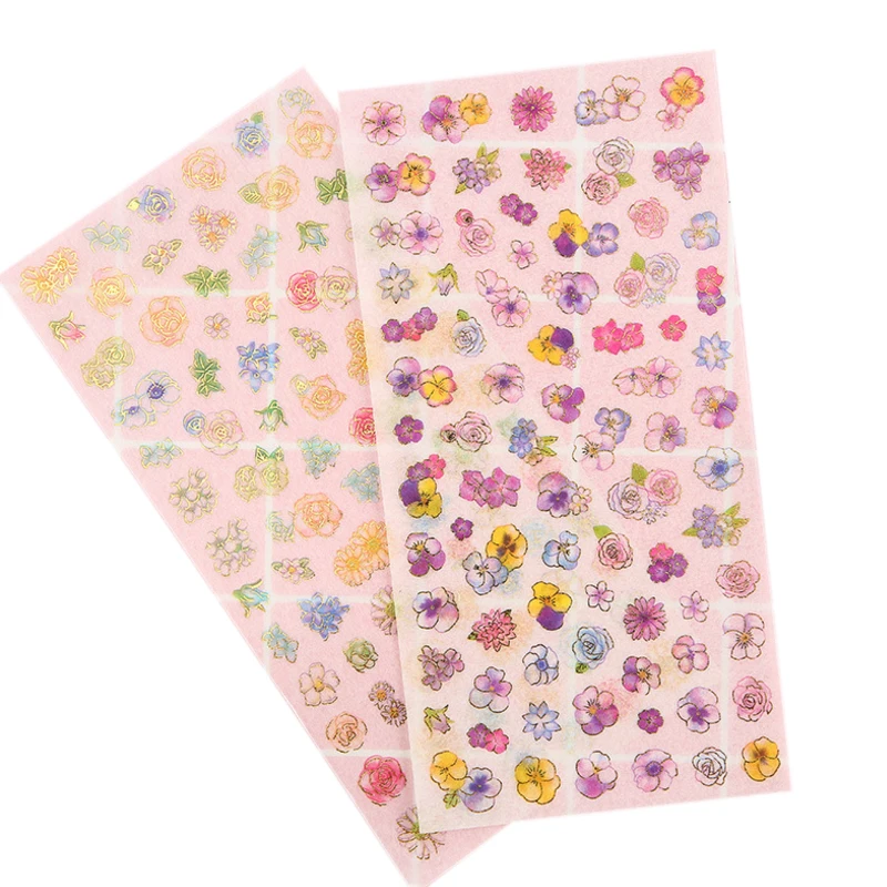 6 шт./лот сезоны цветов бумажная наклейка в романтическом стиле украшение для